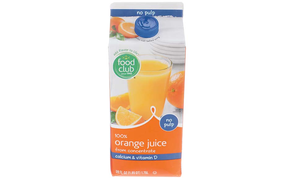 Voluntary Recall on Top-Co Food Club 100% Orange Juice from Concentrate